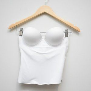 DAVIDS BRIDAL White Smooth Corset Torsolette Bra